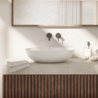 Minimalistyczna łazienka w stylu japandi