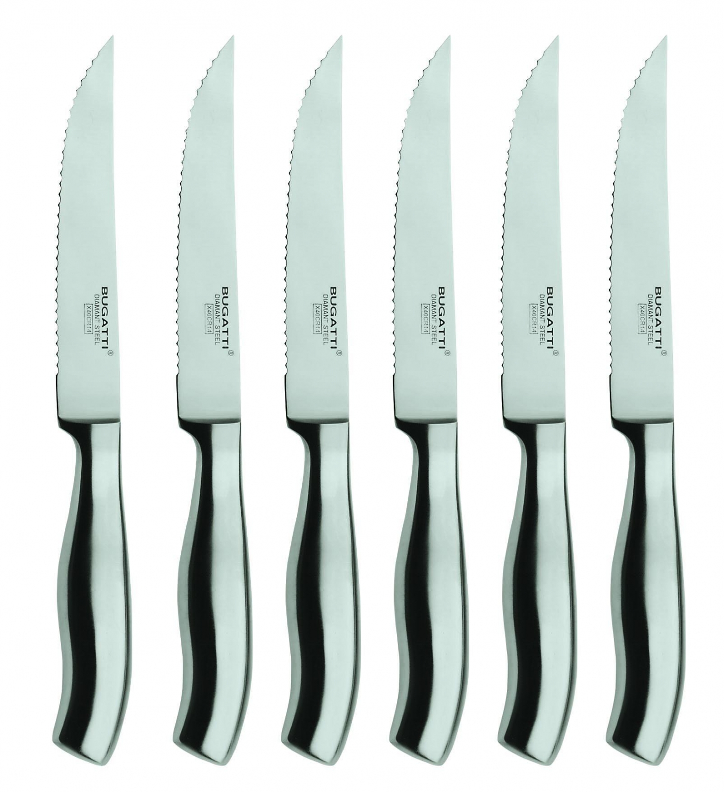 6 częściowy zestaw noży do steków DIAMANT Casa Bugatti