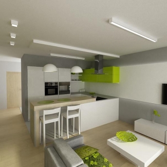 projekt mieszkania, Trzebnica, 65 m2