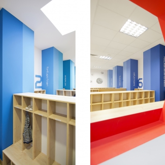 PRZEDSZKOLE MEGA MOCNI w Gdańsku, szatnia