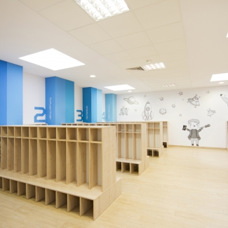 PRZEDSZKOLE MEGA MOCNI w Gdańsku, szatnia