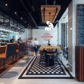 Seafood Station - widok od strony wejścia do lokalu