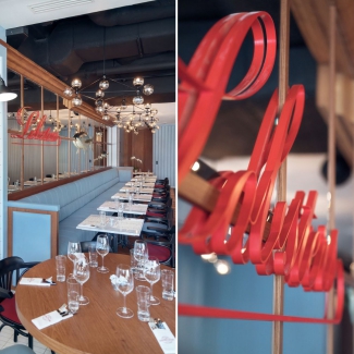 Seafood Station - detal ściany