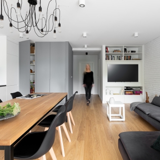 Realizacja projektu wnętrza mieszkania w Poznaniu.