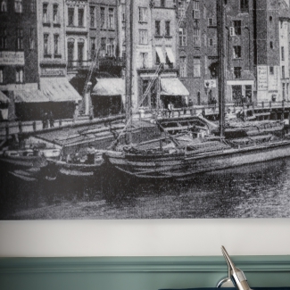 Grafika z widokiem na gdańskie pobrzeże