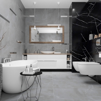 Łazienka w szarościach