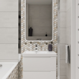 Mała łazienka z mozaiką