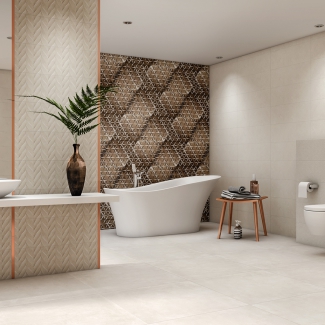 Łazienka ze złotymi akcentami