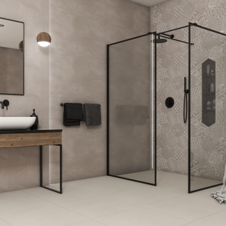 heksagony w łazience