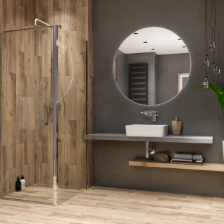 Projekt łazienki w drewnie