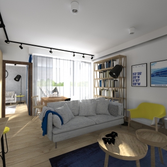projekt mieszkania Tychy / salon