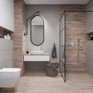 Łazienka z kabiną walk-in
