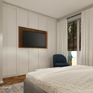 sypialnia w stylu modern classic