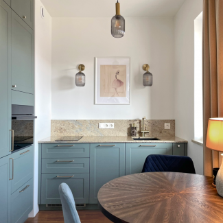 Projekt mieszkania w Warszawie. Zrealizowany przez Zuzannę Orlińską