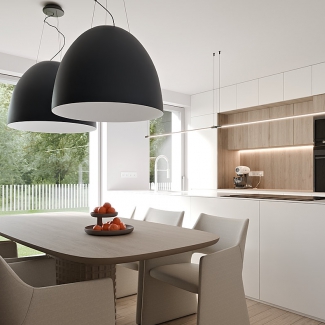 Komfoo house dining room and kitchen