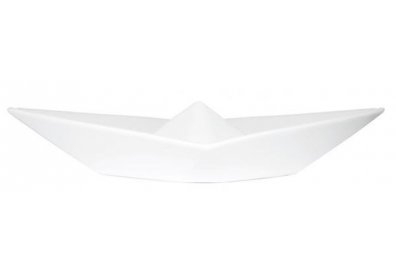 Biała miska w kształcie łódeczki