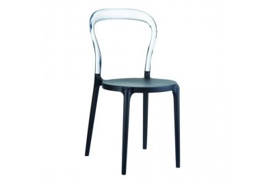 Krzesło Mr Bobo czarno-przezroczyste