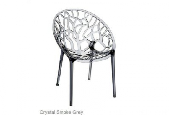 Krzesło Crystal czarne - przezroczyste