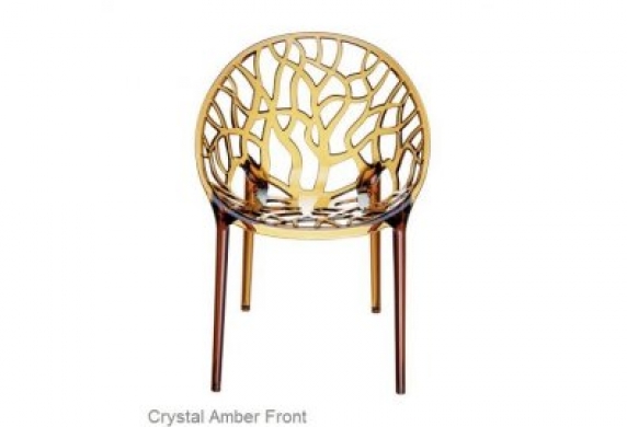 Krzesło Crystal amber przezroczyste