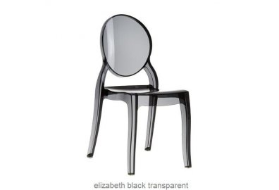 Krzesło Elizabeth czarne - przezroczyste