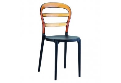 Krzesło Miss Bibi czarno-bursztynowe