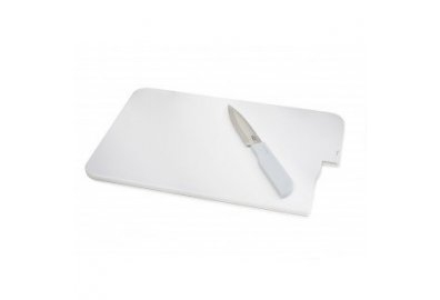 Deska do krojenia z nożem - biała