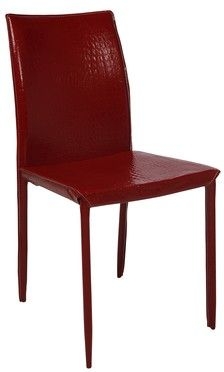 Krzesło Milano Shiny Croco Red
