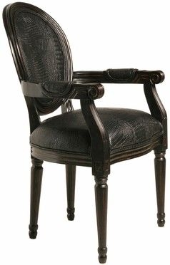 Krzesło Metropolis Louis czarne (podłokietniki)