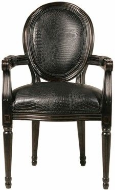 Krzesło Metropolis Louis czarne (podłokietniki)