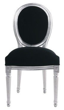 Krzesło Louis Velvet srebrne