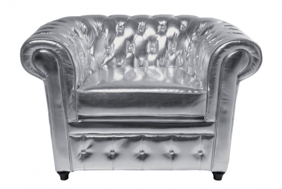 Fotel Oxford Srebrny Deluxe