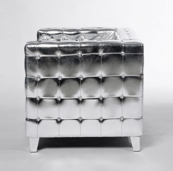 Fotel Shining Cube srebrny