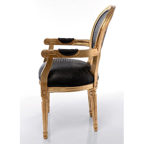 Krzesło Louis Gold Leaf Croco