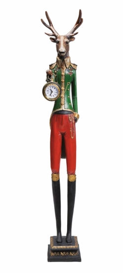 Zegar biurkowy Gentleman Jeleń 66 cm