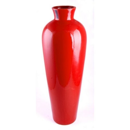 Dekoria Wazon GALERY czerwień 70cm ceramika