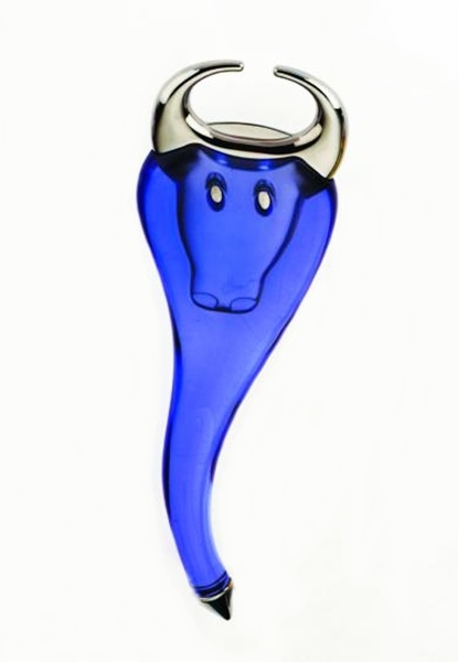 Otwieracz do butelek w kształcie byka TORE niebieski Casa Bugatti
