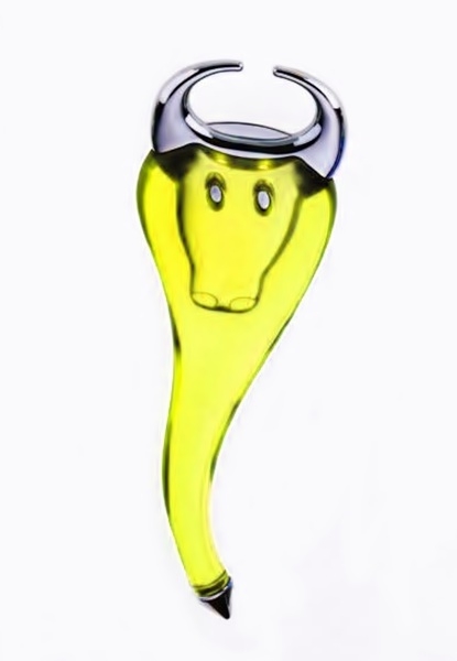 Otwieracz do butelek w kształcie byka TORE żółty Casa Bugatti