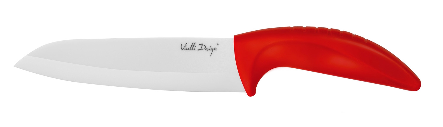 Nóż ceramiczny szefa kuchni czerwony 16 cm W160AR Vialli Design