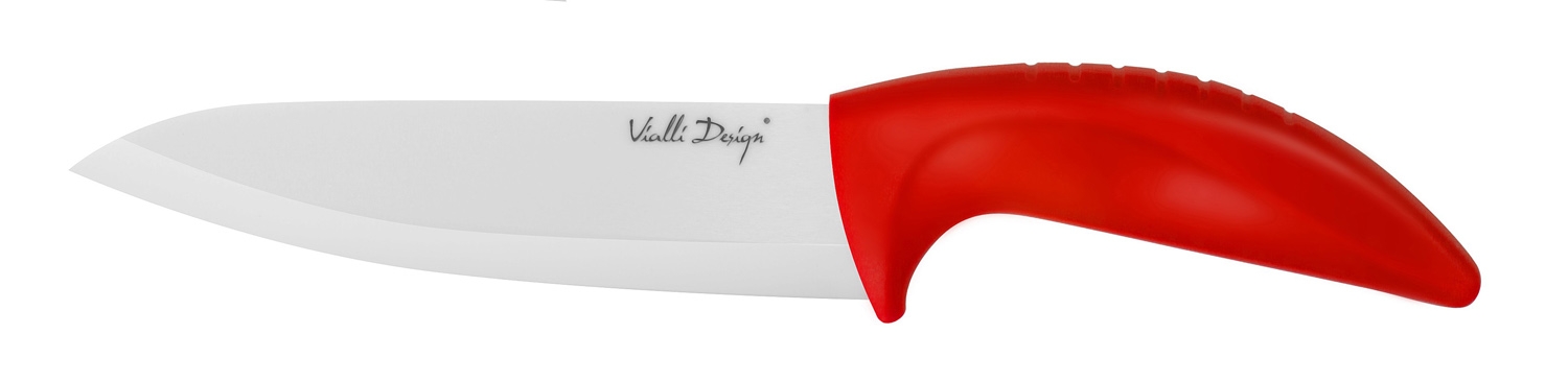 Nóż ceramiczny szefa kuchni czerwony 15 cm W150AR Vialli Design