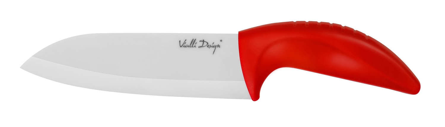 Nóż ceramiczny szefa kuchni czerwony 14 cm W140AR Vialli Design