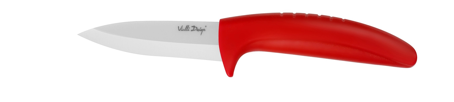 Nóż ceramiczny do obierania czerwony 7,5 cm W075AR Vialli Design