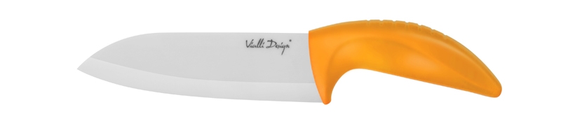 Nóż ceramiczny szefa kuchni pomarańczowy 14 cm Vialli Design