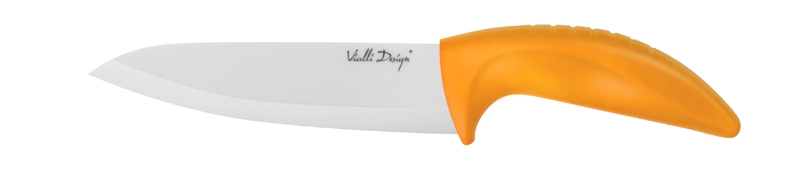 Nóż ceramiczny szefa kuchni pomarańczowy 15 cm Vialli Design