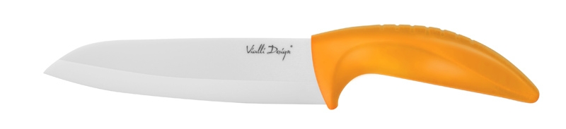 Nóż ceramiczny szefa kuchni pomarańczowy 16 cm Vialli Design
