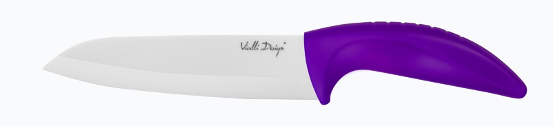 Nóż ceramiczny szefa kuchni fioletowy 16 cm Vialli Design