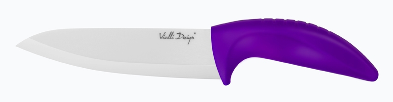 Nóż ceramiczny szefa kuchni fioletowy 15 cm Vialli Design