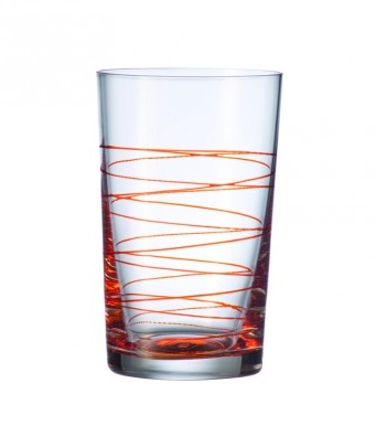 Szklanka Spirale 0,36 l wysoka pomarańczowa Leonardo