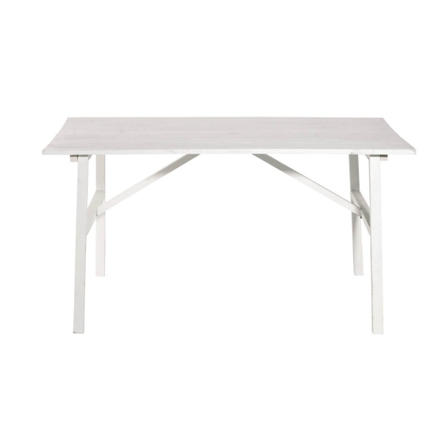 Prosty biały stół drewniany