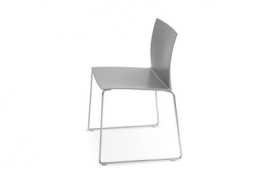 mini: Krzesło Slim Slitta srebrne