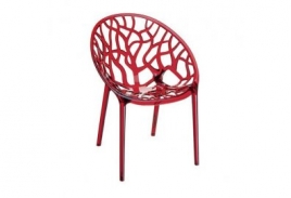 mini: Krzesło Crystal czerwone - przezroczyste